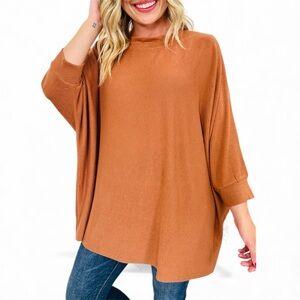 ANDREE BY UNIT Womens Oversized Long Sleeve top - Dolman/Batwing Styled top